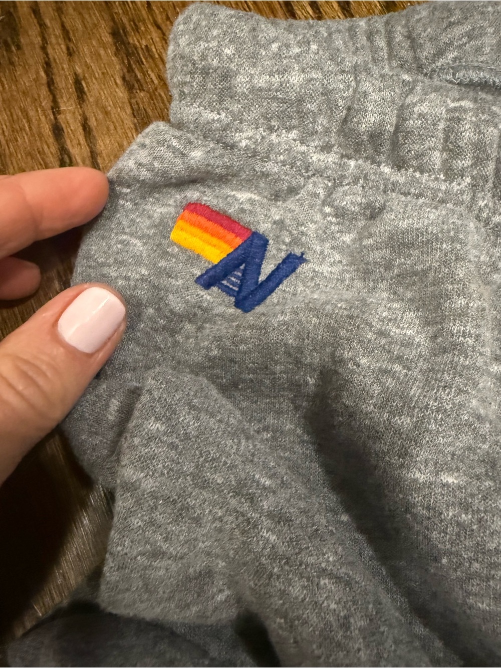 Women’s aviator nation - size Samll- Gray Sweatpants with Blue Stripe - Picture 2 of 5